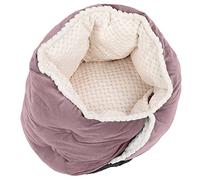 WIHFHGZ Pet Triangle Dog Bed, Soft Ice Velvet Fabric, 15.7x13.8x14.2in, Durable and Stylish - Comfortable Warm Sleep, Lightweight and Easy to Move, Ideal for Pets (Purple)