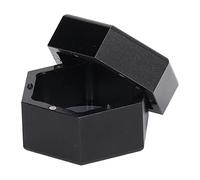 WIHFHGZ Pool Cue Chalk Box Holder, Mini Hexagonal Portable Aluminum Alloy Billiard Chalk Case - Durable Lightweight Chalk Accessories, Compact for Players on the Go (Black)