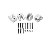 WIHFHGZ RC Tie Rod Mount - Durable Aluminum Alloy Replacement for Losi Baja Rey 1/10 & Hammer Rey U4 RC Cars, High Strength Improved Stability Performance (Silver)