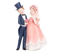 WIHFHGZ Resin Couple Figurine, Wedding Craft Decoration, 18.2oz Durable Resin Sculpture - Vivid Artwork, Hand - Polished Finish, Ideal for Home Bedroom Living Room (26306C-3)