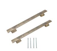 WIHFHGZ Retro Push Door Handles, Zinc Alloy, Green, 2 Pcs - Vintage Handles, Antique Brass Style, Ideal for Bathroom Door Handle and Cabinet (Green Retro)