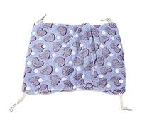 WIHFHGZ Small Pet Hammock Hanging Bed, Warm Fleece Envelope Style with Hooks for Hamsters Rabbits - Cozy Comfort, Versatile Design, Easy to Hang and Clean for Small Animals (love purple)