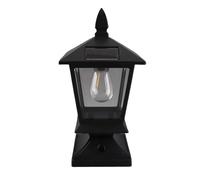 WIHFHGZ Solar, Outdoor Waterproof Pillar Light, Black - Energy Saving, IP65 Weatherproof, Ideal for Garden and Villa Landscape