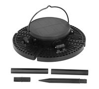 WIHFHGZ Solar Shed Light 2 in 1 Wall Mounted Round Shape, ABS Exterior, Ground Insert, Cordless Design - Weatherproof, Dual Mounting Options, Ideal for Garage and Yard