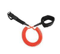 WIHFHGZ Surfboard Leash 10in Adjustable Ankle Strap with Stainless Steel Hardware, TPU Material - Corrosion Resistant, Flexible Design for Surf and Paddle Board Safety (Red and White core Color)
