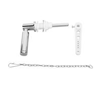 WIHFHGZ Toilet Flush Handle Replacement Kit, Zinc Alloy Cistern Lever with Adjustable Chain and Arm, Plated - Durable Construction, Easy Installation, Fits Most Toilet Tanks