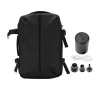 WIHFHGZ Vacuum Backpack Expandable 22L - 55L Large Capacity Black, Rainproof Travel Bag with USB Charging Port and Built - in Pump - Wet Dry Separation, 180° Opening Design for Outdoor a