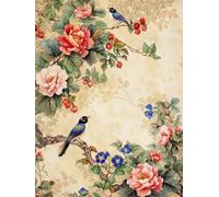 Wihgkin Cross Stitch Kits for Adults 11CT Printed Cross-Stitch Kit Flowering Tree and Bird DIY Beginner Stamped Embroidery Kits Wall Art Home Decoration 16x20 Inch