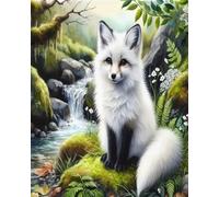 Wihgkin Stamped Cross Stitch Kits Animal Fox 11CT Advanced Pre-Printed Cross-Stitch Pattern Embroidery DIY Beginner Adults Kids Home Decoration 40x50cm