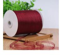 wihte Width 6mm 10 Meters Long Organza Ribbon Party Home Wedding Decoration Gift Wrapping Christmas Scrapbooking Craft Ribbon-Red Wine-Organza 6mm