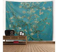 WIHVE Large Tapestry Van Gogh Branches Of An Almond Tree In Blossom Tapestry Wall Hanging Art Home Decor for Living Room Bedroom Bathroom Kitchen Dorm 90 x 60 Inches