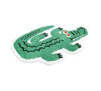 WIHXES Cute Soft Tiger Shaped Animals Bath Mat Area Rug for Bathroom, Shower, Room, Kitchen Floor, Comfortable and Soft Kids' Bath Rug (Crocodile,50 x 90cm/19.69 x 35.43 inch)