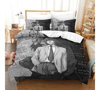 WIHXES Death Note Duvet Cover Sets 3 PCS Hotel Quality Quilt Cover Bedding Bed Covers with Pillowcases with Zipper Closure Breathable Stylish Comforter King(220x240cm)