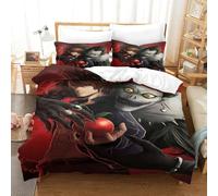 WIHXES Death Note Duvet Cover Sets 3 PCS Hotel Quality Quilt Cover Bedding Set Bed Covers with Pillowcases with Zipper Closure Ultra Soft Hypoallergenic Microfiber King（220x240cm）