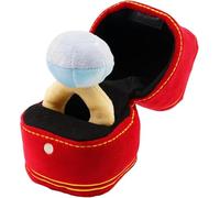 WIHXES Dog Toys - Creative Ring Box Plush Toy, Stuffed Plush Squeaky Small Dog Toys, Puppy Chew Toys, Interactive Dog Toys，Interactive Present Plush Gift (Red)