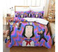 WIHXES Mob Psycho 100 Duvet Cover Set 3 PCS Hotel Quality Quilt Cover Bed Sets Bed Covers with Pillowcases with Zipper Closure Ultra Soft Anti Allergic Microfiber King（220x240cm）