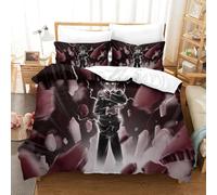 WIHXES Mob Psycho 100 Duvet Cover Set 3 PCS Hotel Quality Quilt Cover Bed Sets Bed Covers with Pillowcases with Zipper Closure Ultra Soft Hypoallergenic Microfiber Single（140x200cm）