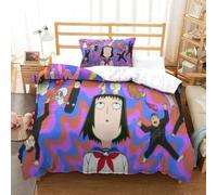 WIHXES Mob Psycho 100 Duvet Cover Set 3 PCS Hotel Quality Quilt Cover Bed Sets Bed Covers with Pillowcases with Zipper Closure Ultra Soft Hypoallergenic Microfiber Single（135x200cm）