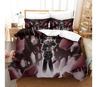 WIHXES Mob Psycho 100 Duvet Cover Set 3 PCS Hotel Quality Quilt Cover Bedding Set Bed Covers with Pillowcases with Zipper Closure Hypoallergenic Soft Breathable Microfiber Double（200x200cm）