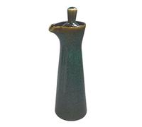 WIHXES Traditional Japanese Ceramic Soy Sauce Dispenser - 120ml Pottery Soy Sauce and Vinegar Bottle (Green,120ml)