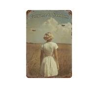 WIHYRTUI Nostalgic Field UFO Sight 01 Vintage Metal Tin Sign, Modern Iron Wall Art Poster, Retro Decor for Home,Coffee Club, Bar And Shop 30x20cm