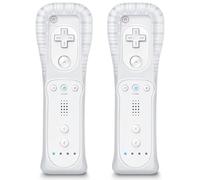 Wii Controller 2 Pack, Wii Remote Controller with Silicone Case and Wrist Strap, Wii Remotes Compatible with Nintendo Wii -White