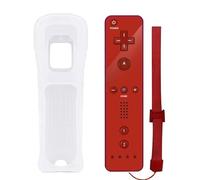 Wii Remote Controller for Nintendo Wii & Wii U - Wireless Gamepad with Silicone Case & Wrist Strap (Red)