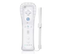 Wii Remote Controller for Nintendo Wii & Wii U - Wireless Gamepad with Silicone Case & Wrist Strap (White)