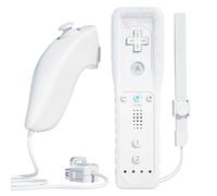 Wii Remote Controller, TechKen Replacement Remote Controller and Nunchuck with Silicone Case and Wrist Strap