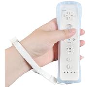 Wii Remote Controller, Wireless Controll for Nintendo Wii, Wii U Video Game Gamepads, Replaceable Remote Game Controller with Silicone Case and Wrist Strap (White)