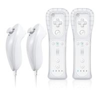 Wii Remote with Nunchuck, Wii Controller with Nunchuck, Compatible with Wii/ Wii U, 2 Pack