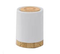 wiianoxd LED Bedside Lamp Touch Dimmable with 7 Colours and 4 Modes Wood Grain Night Light USB Rechargeable Table Lamp