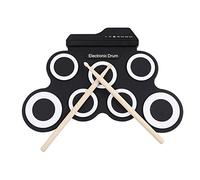 Wiiguda@ Roll-up Drum Portable Electronic Drums Kit Foldable Drum Practice Pads with Drum Sticks Digital Music Pad Instrument for Beginners and Children Gifts for Teenage Boys
