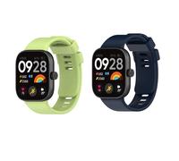 WIIKAI 2 Pack Straps for Watches Compatible with Redmi Watch 5/4 with Xiaomi Band 9 Pro/8 Pro Replacement Bracelet Strap Replacement Wristbands, Ink Blue + Lime