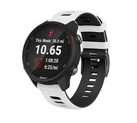 WIIKAI Replacement Straps for Garmin 20 mm Strap (Compatible with Samsung Gear S2/Gear Sport/Galaxy Watch ActiveWatch, Garmin Vivoactive 3) Silicone Replacement Watch Straps (White + Black)
