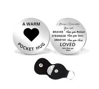 WIIKKOPM Keyring Gifts for Mum Dad Pocket Hug Keepsake Best Wishes for Mother Father Husband Son Boy friend brother Sister on Birthdays Annivarsary gift hamper (Pocket Hug)