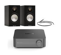WiiM Amp Pro Streaming Amplifier with Monitor Audio Bronze 50 7G Bookshelf Speakers Pair