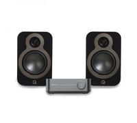 WiiM Amp Space Grey & Q Acoustics 3020c Speakers Black Hi-Fi Bundle