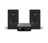 WiiM Amp Ultra Amplifier & DALI Sonik 3 Bookshelf Speakers Hi-Fi Bundle Black Ash