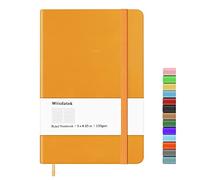 Wiisdatek A5 Notebook with Lined Pages, Hardback Journal Notepad Note Book New Notes Diary Pad for Office School Business Writing 5"×8.25"(Yellow)