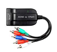 Wiistar HDMI to Component YPbPr Converter HDMI to Male 5RCA Component Adapter and R/L Audio Output for TVBOX,VHS,VCR,DVD