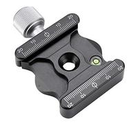 Wiith 3/8in Thread Quick Release Plate Clamp, 7.5x4.7x1.4cm Black Aluminum Alloy Quick Release Plate Clamp Camera Mount Adapter for All AS Quick Release Boards