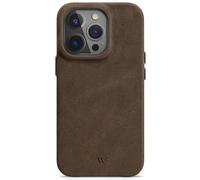 WIIUKA Case for iPhone 14 Pro, Leather from Germany, Leather Extra Thin, Premium Mobile Phone Case, Qi, Vintage Brown