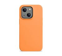 WIIUKA Case for iPhone 14, Soft Touch Silicone, Recycled Plastic, Extra Slim - Silicone Case, Premium Mobile Phone Case, Qi, Apricot Orange