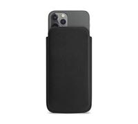 WIIUKA Case for iPhone 16 Pro Max / 16 Plus, Leather Case Extra Thin, Premium Leather, Design Mobile Phone Case Pouch Sleeve Black