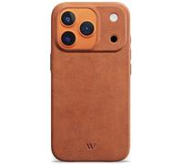 WIIUKA Case for iPhone 17 Pro Max, Leather from Germany, Extra Thin Leather Case, Premium Phone Case, Case, Qi, skiin More, Vintage Cognac