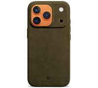 WIIUKA Case for iPhone 17 Pro Max, Leather from Germany, Extra Thin Leather Case, Premium Phone Case, Case, Qi, skiin More, Vintage Olive