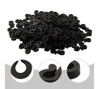 WIIYENA 150 Outdoor Light Clips Gutter Hooks S-Hook Light Clips Outdoor Light Hook Clips, Black