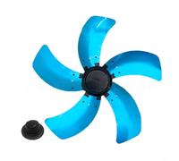 WIIYENA 16 Inch Metal Fan Blade Set 5 Wing Aluminum Replacement Parts With Base Cover for Table Standing Fan Indoor Cooling Home Cooling System