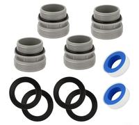 WIIYENA 4560 Conversion Kit, 40mm to 1 1/2 Inch Inlet Outlet Adapter for Intex Pools, Pool Filter Pump Hose Connector Above Ground Pools Part(4 Set)